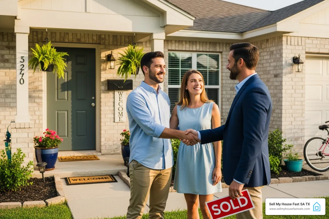 Happy San Antonio couple selling house with code violations to Sell My House Fast SA TX - selling a house with code violations