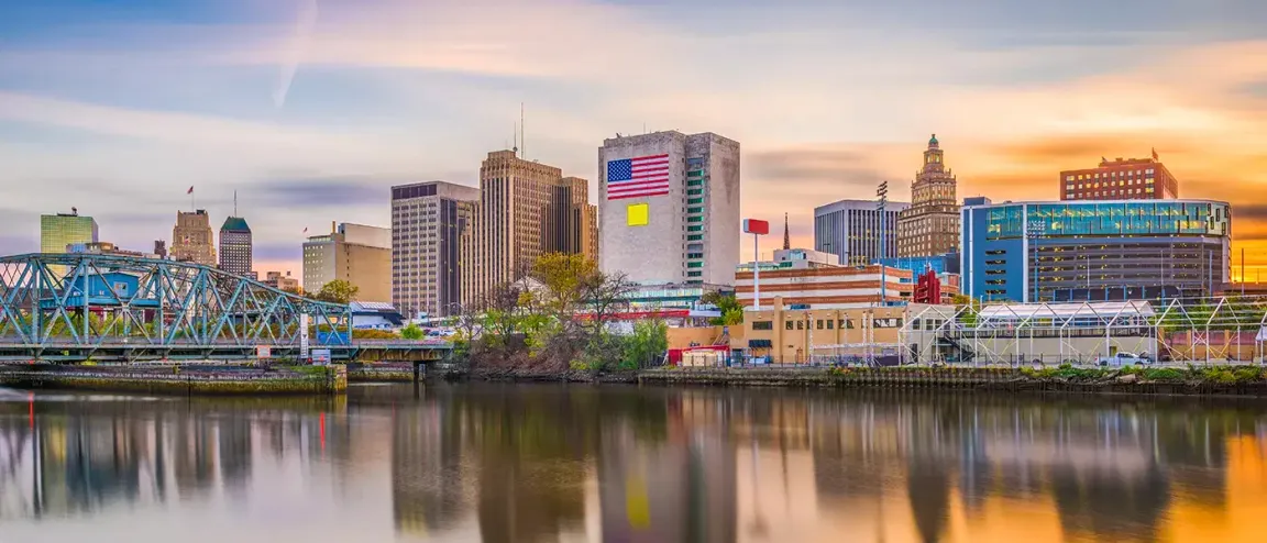 Horizon City Line View of Newark New Jersey