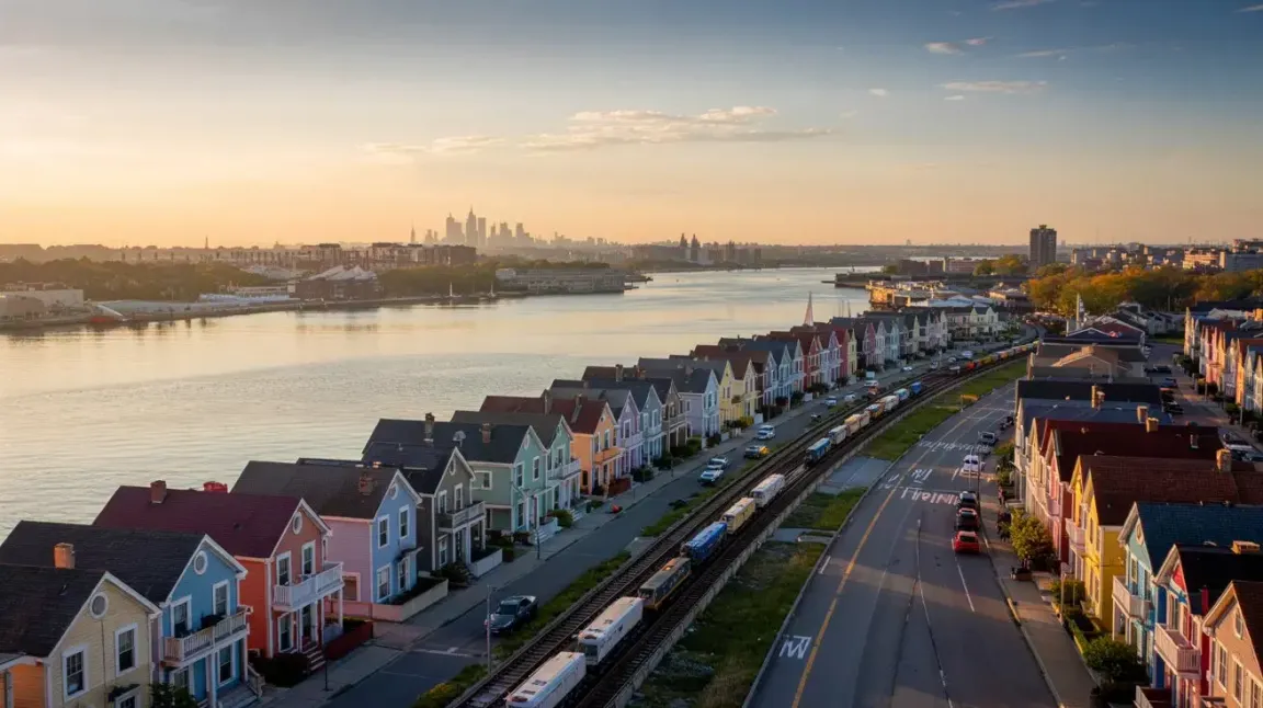 River Side Town in Bayonne New Jersey