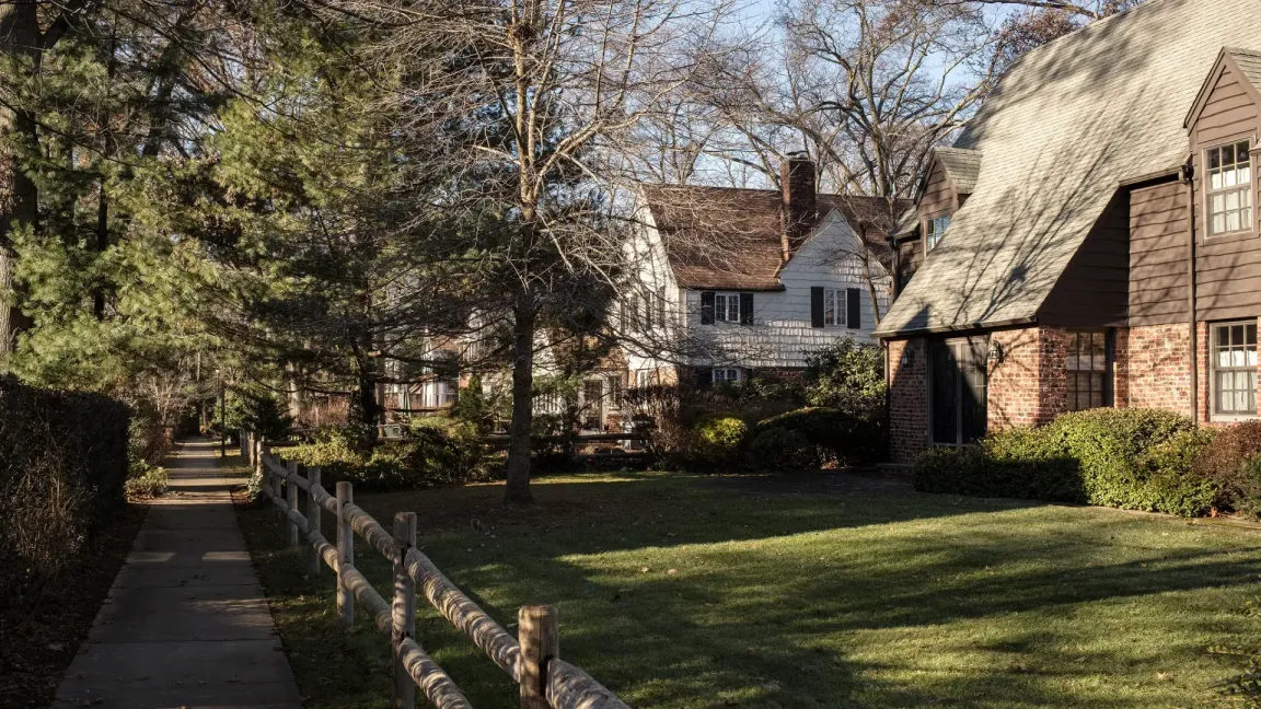 A sidewalk afternoon view in Fair Lawn New Jersey
