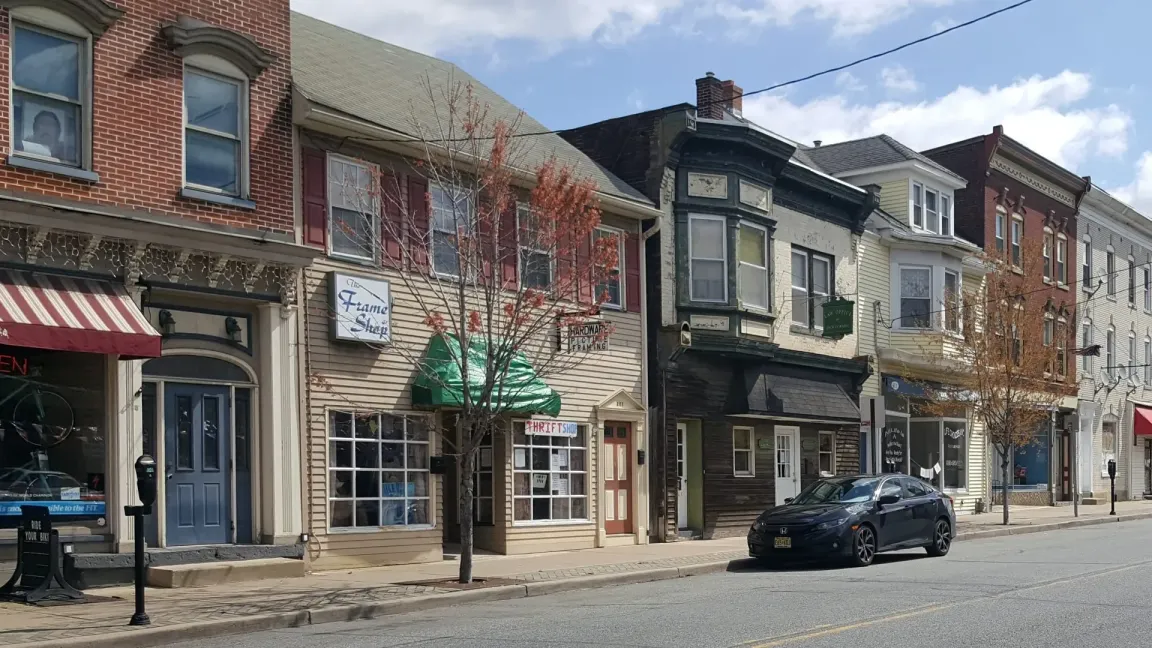 Local Street in Phillipsburg New Jersey