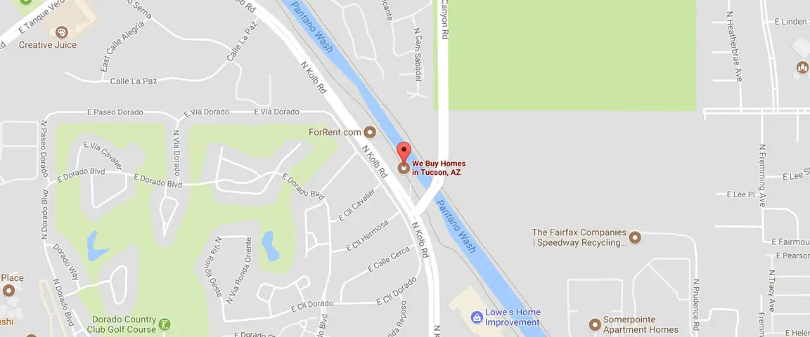 We Buy Homes Tuscon Map