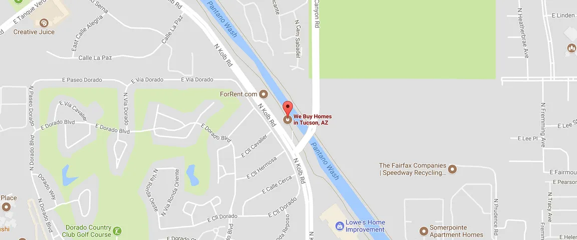 We Buy Homes Tuscon Map