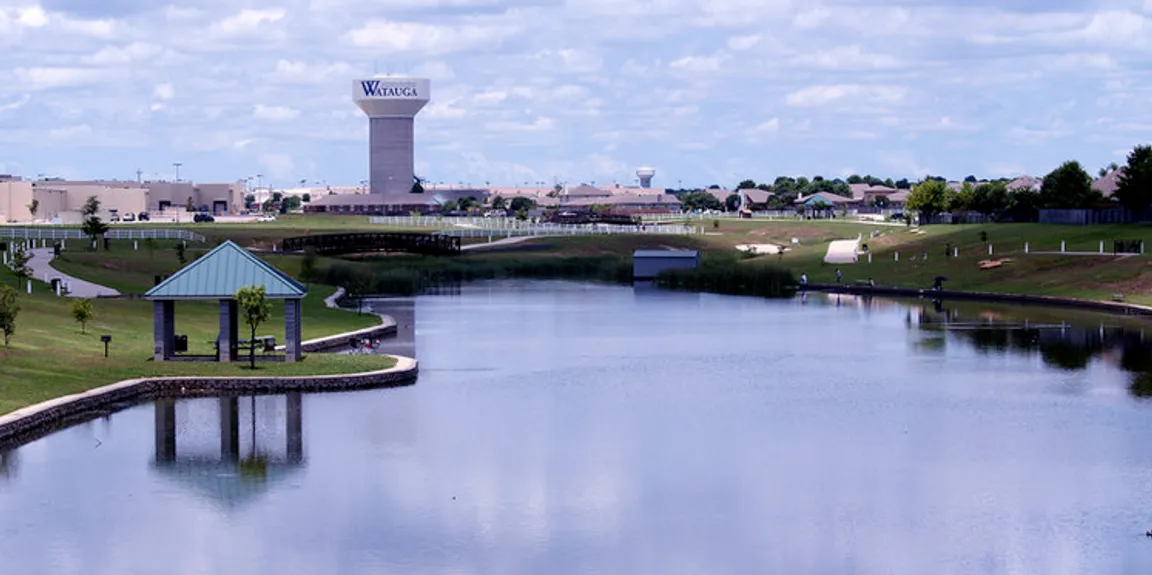 Watauga Texas Water Tower and Park near Whitley Rd