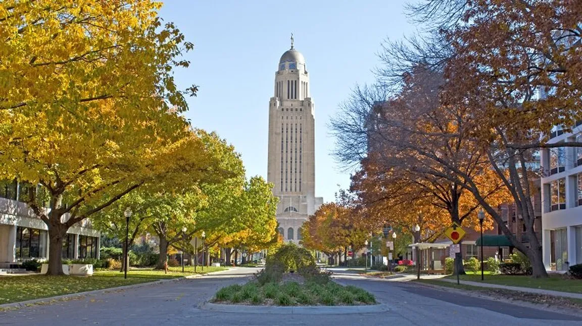 The,Nebraska,State,Capitol,Building,In,Downtown,Lincoln