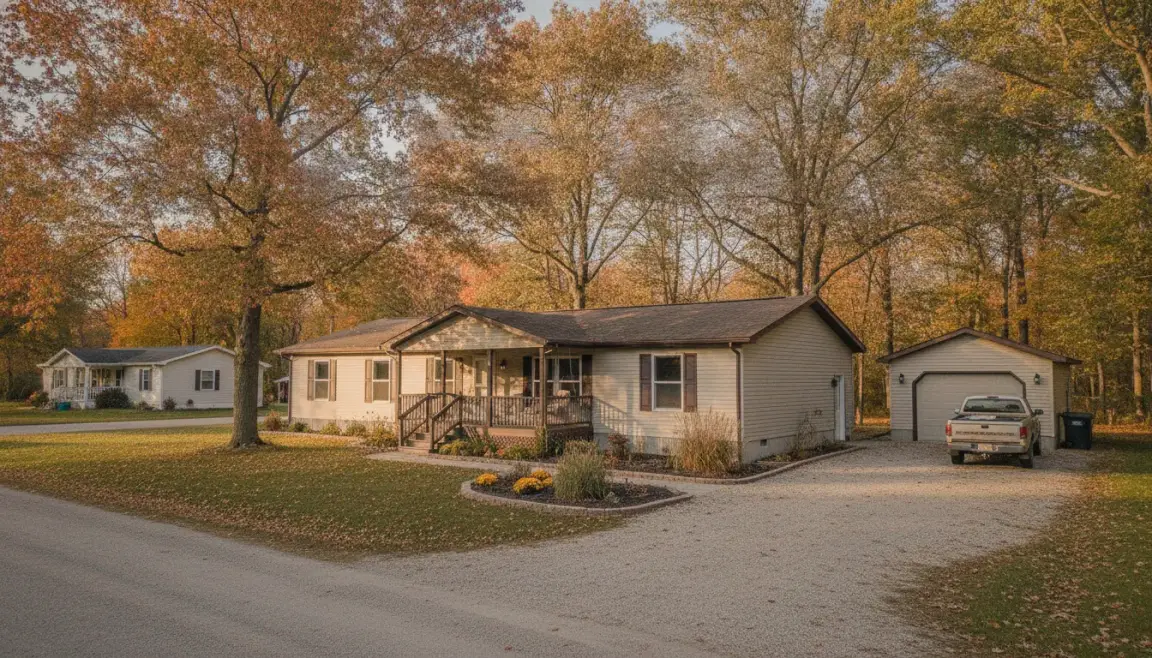 Manufactured home in a Michigan setting