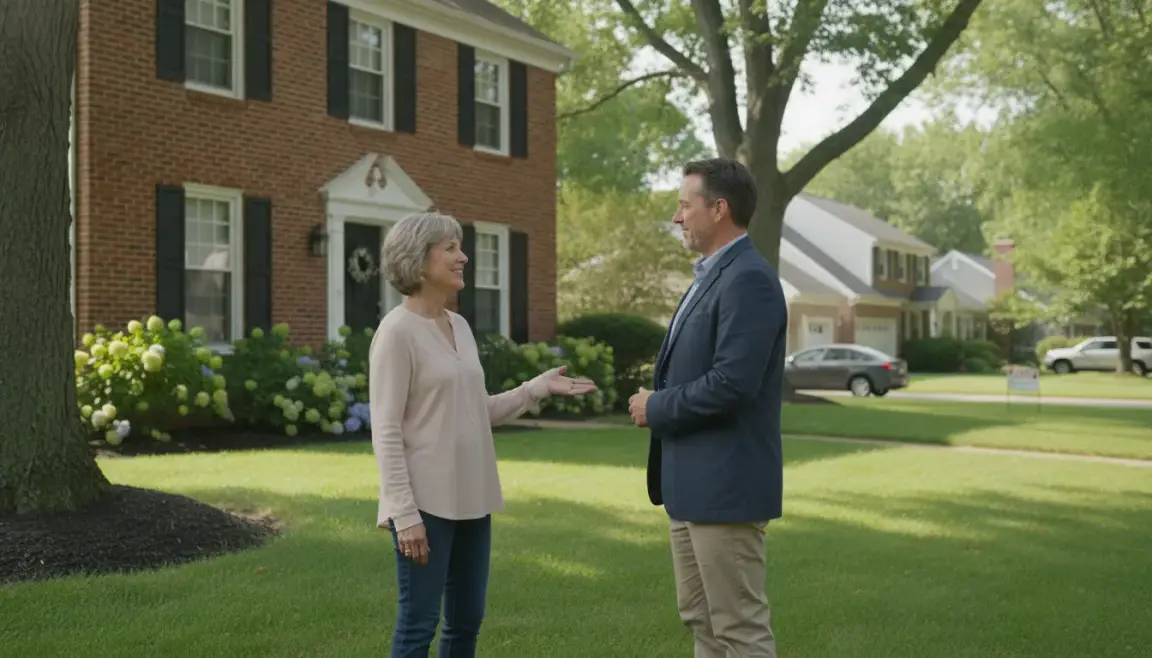 Michigan homeowner discussing a fast cash home sale