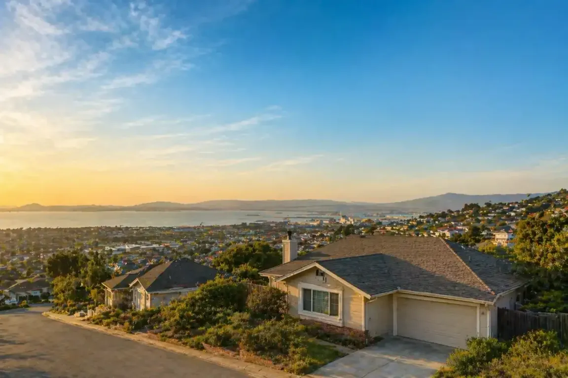 hercules ca hillside homes with bay view at sunset sell house fast hercules cash home buyers