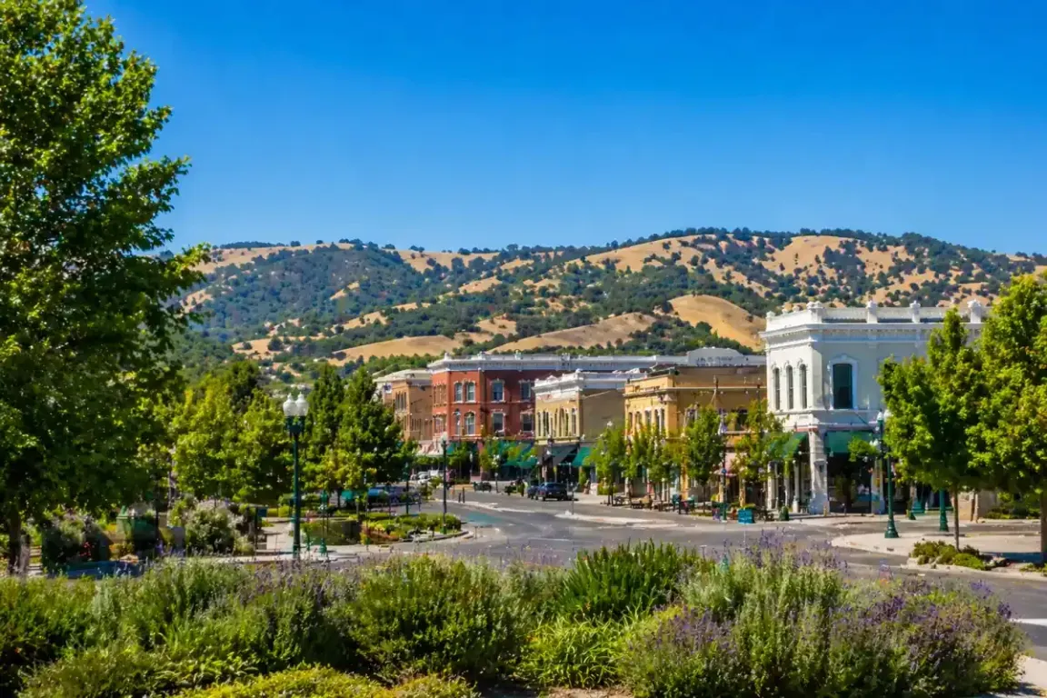 Vacaville California neighborhood with clear sky and quiet street, representing a simple way to sell your house fast in Vacaville