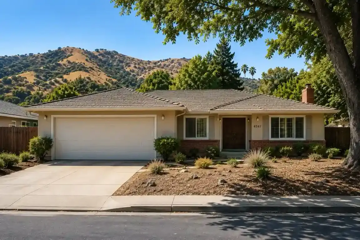 Sell my house fast Almaden Valley original condition home with hillside backdrop and mature neighborhood trees