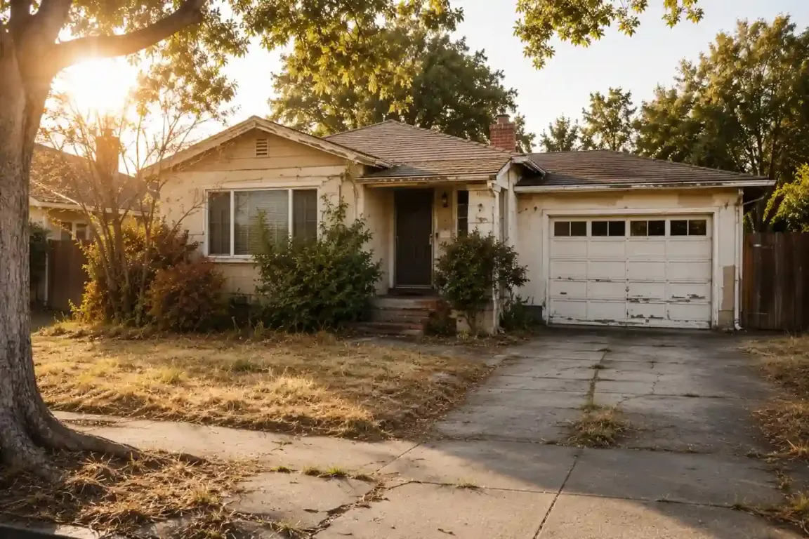 Distressed San Mateo CA home representing homeowners looking to sell my house fast for cash