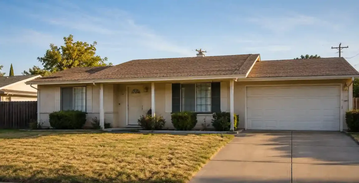 Sell my house fast Turlock CA ranch style home with dry landscaping and a simple cash home buying process from a local cash buyer in any condition