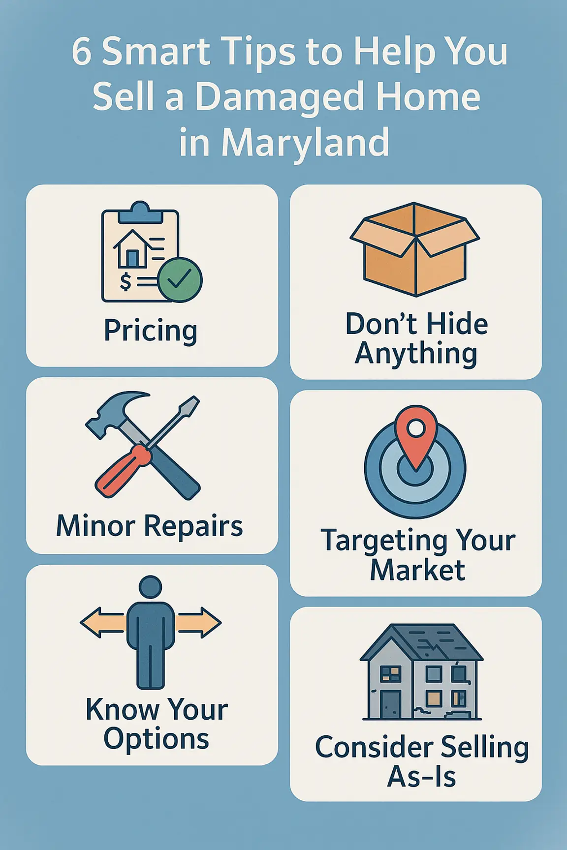 tips to help you sell a damage house