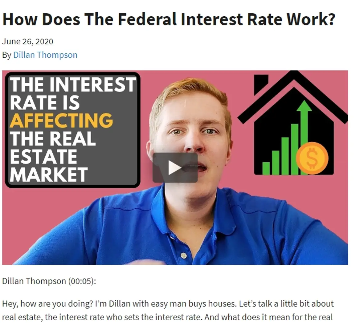 How does the interest rate affect real estate