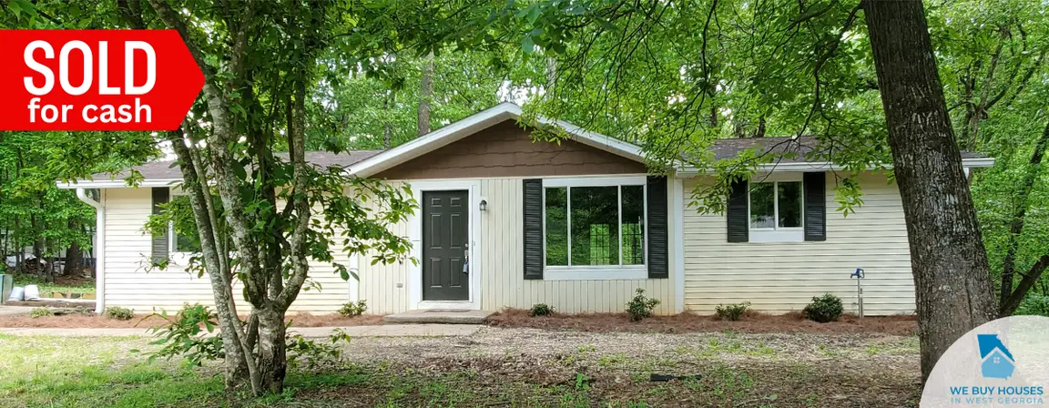 A ranch-style house bought in cash by We Buy Houses in West Georgia