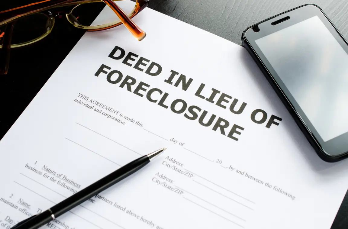 Stock image for deed-in-lieu of foreclosure
