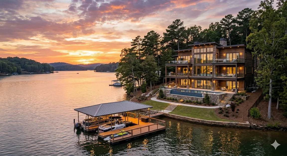 Renovated lakehouse on Lake Lanier financed with a DSCR vacation rental loan.