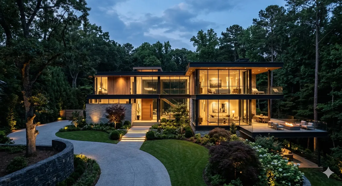 Luxury renovated investment property in Buckhead Atlanta financed with a high-leverage transition loan.