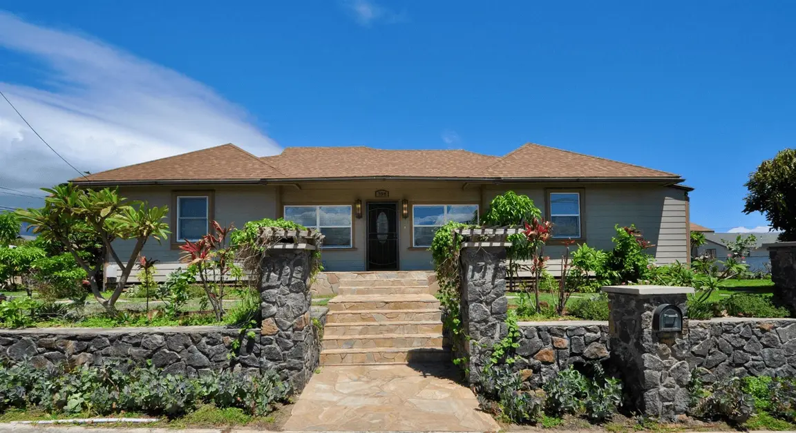 front of a house in kahului after the seller sold for cash and we made repairs