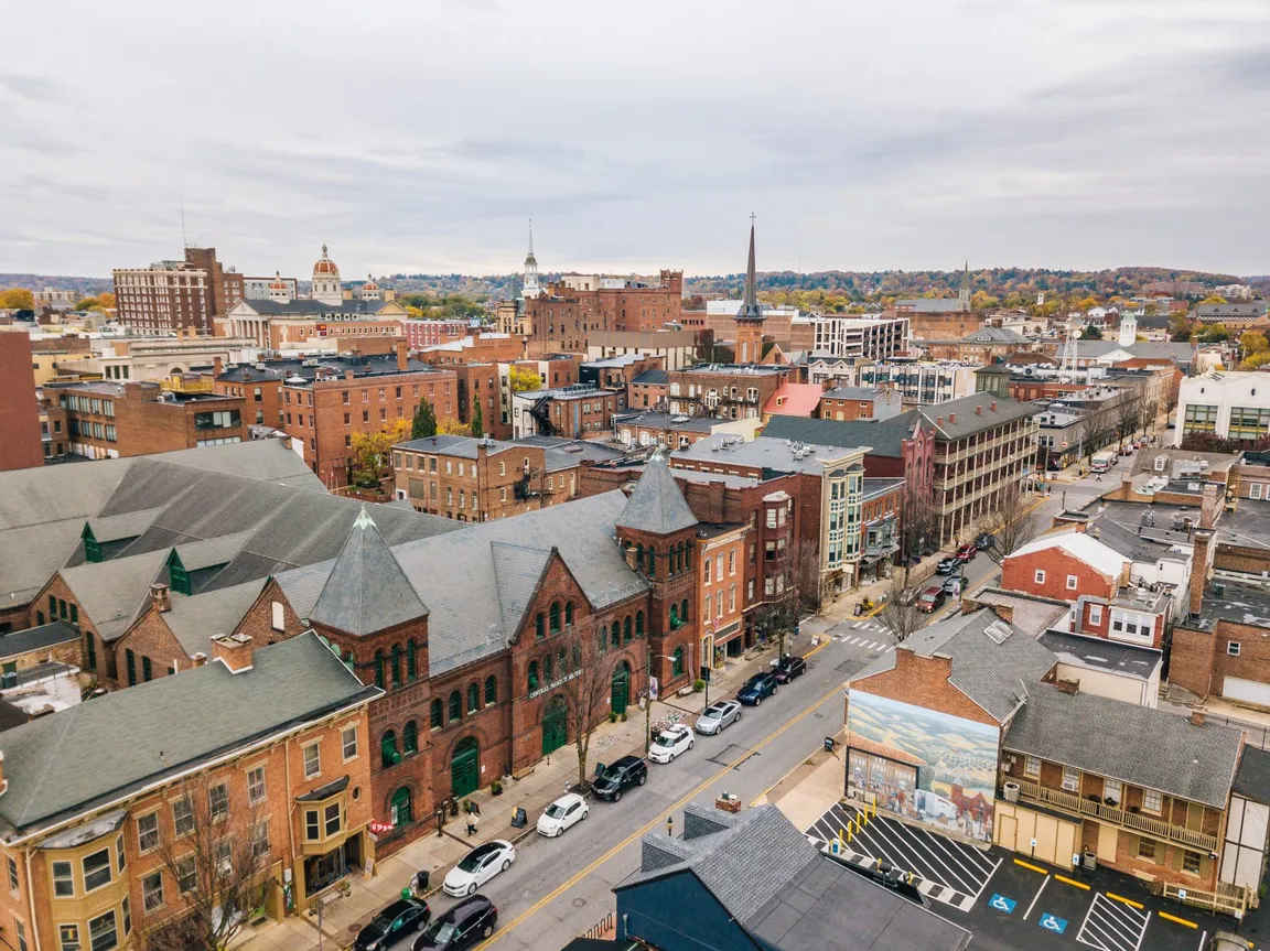 Aeriel View of Downtown York PA