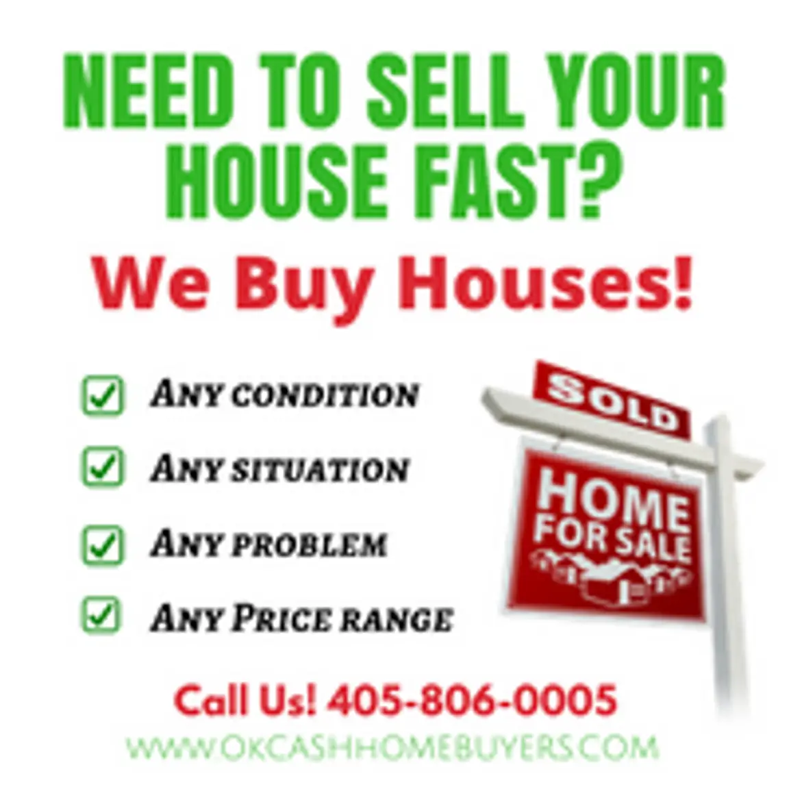 We Buy Houses in Mustang, OK - Fast