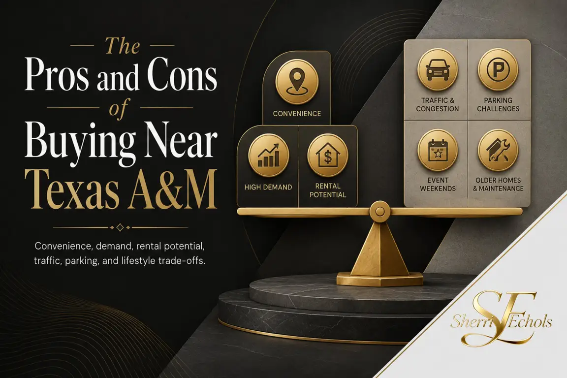 Buying near Texas A&M in College Station TX with pros and cons for homebuyers