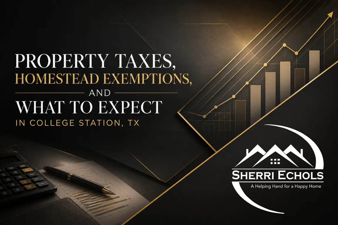 home in College Station Texas representing property taxes and homestead exemption for homeowners