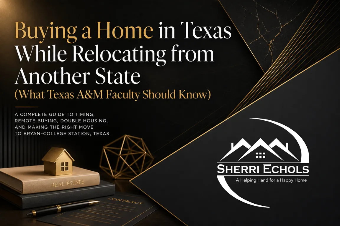 home exterior in College Station Texas representing buying a home from out of state during relocation