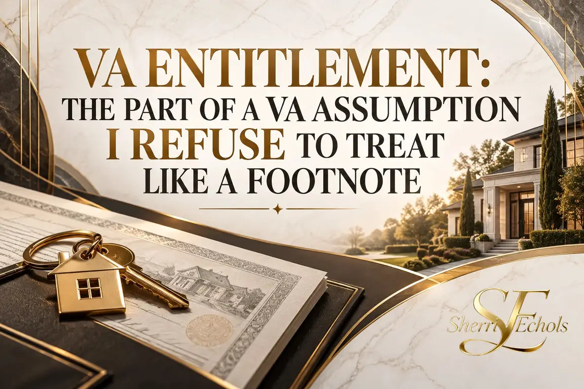 Veteran homeowner reviewing VA entitlement and mortgage assumption options