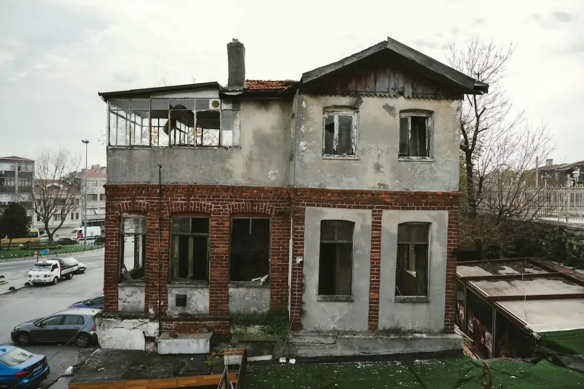 condemned two story house