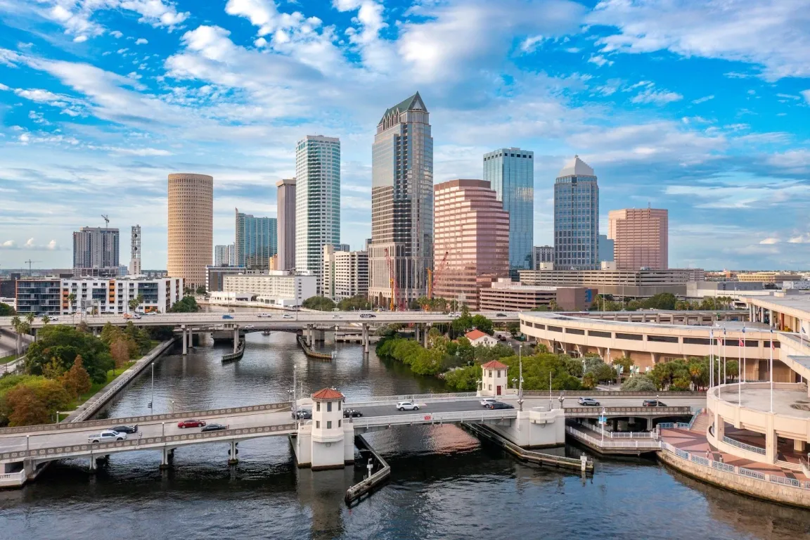 Aerial view of downtown Tampa Bay