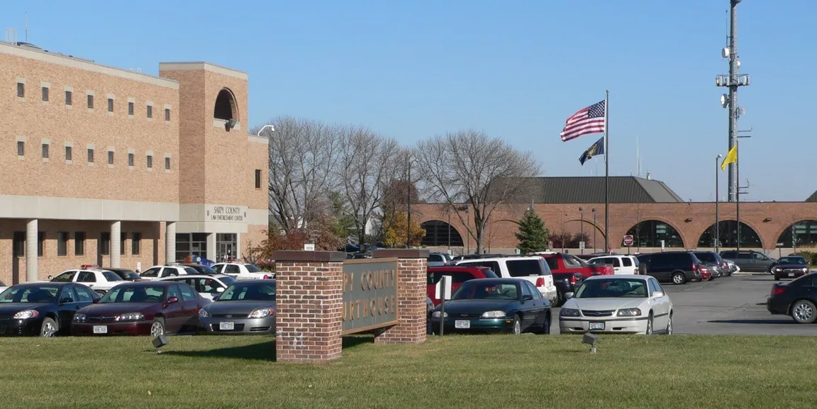 The Sarpy County courthouse located in Papillion, NE.