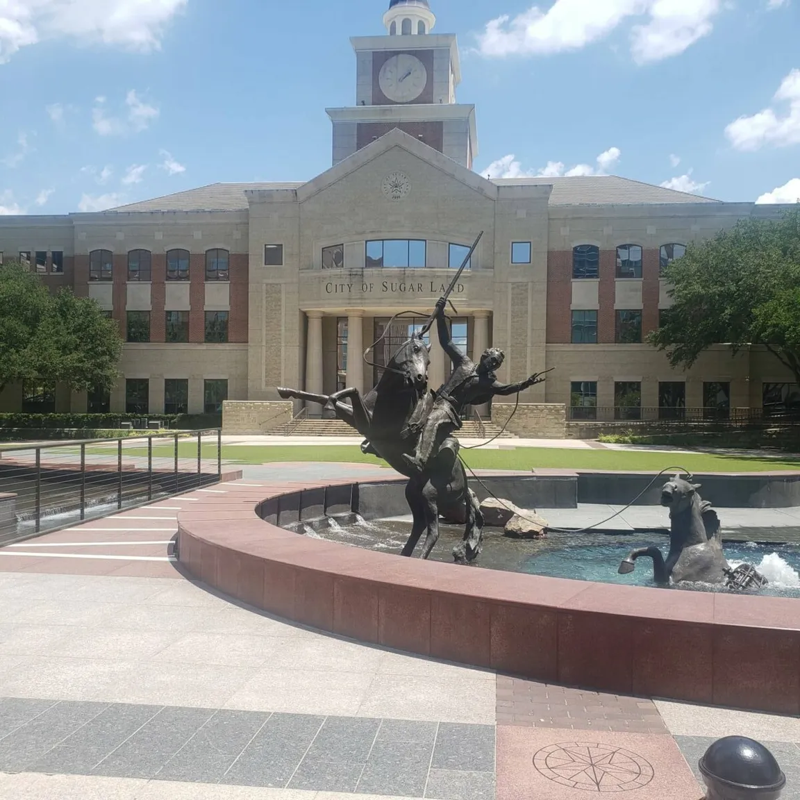 Man on horse city of Sugar Land