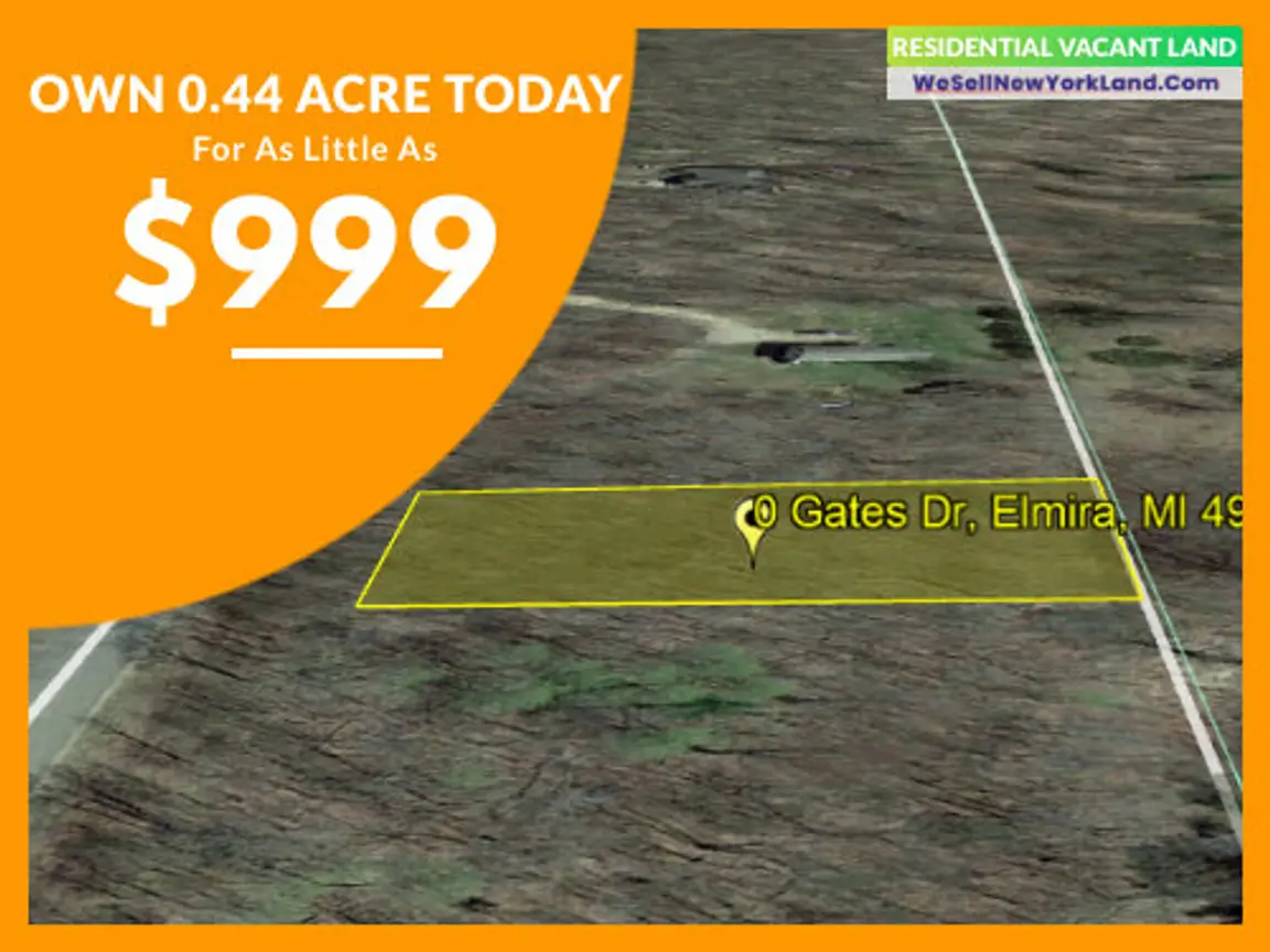 Land For Sale Lot 300 Gates Dr, Elmira, MI www.WeSellNewYorkLand.com