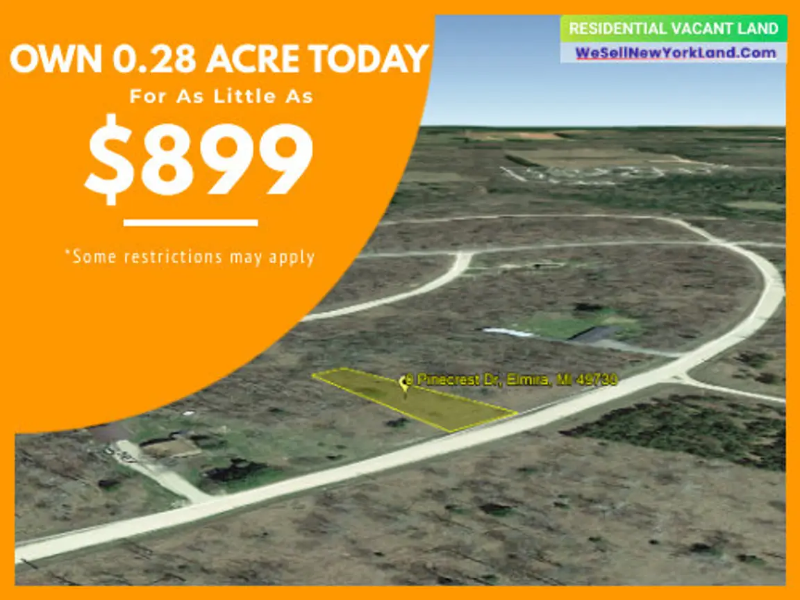 Land For Sale Lot 479 Pinecrest Dr. Elmira, MI Main
