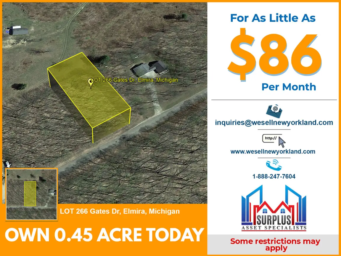 Lot 266 Gates Dr. Elmira, MI Main