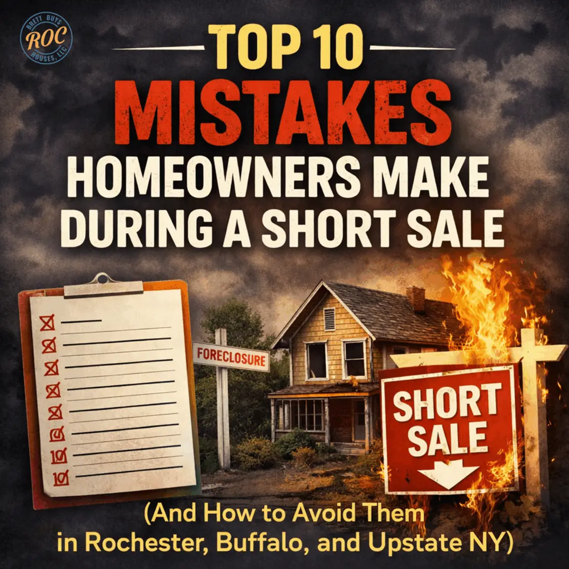 Top 10 Mistakes Homeowners Make During a Short Sale (And How to Avoid Them in Rochester, Buffalo, and Upstate NY)