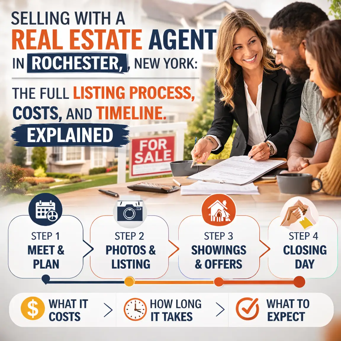 Selling With a Real Estate Agent in Rochester, New York: The Full Listing Process, Costs, and Timeline Explained