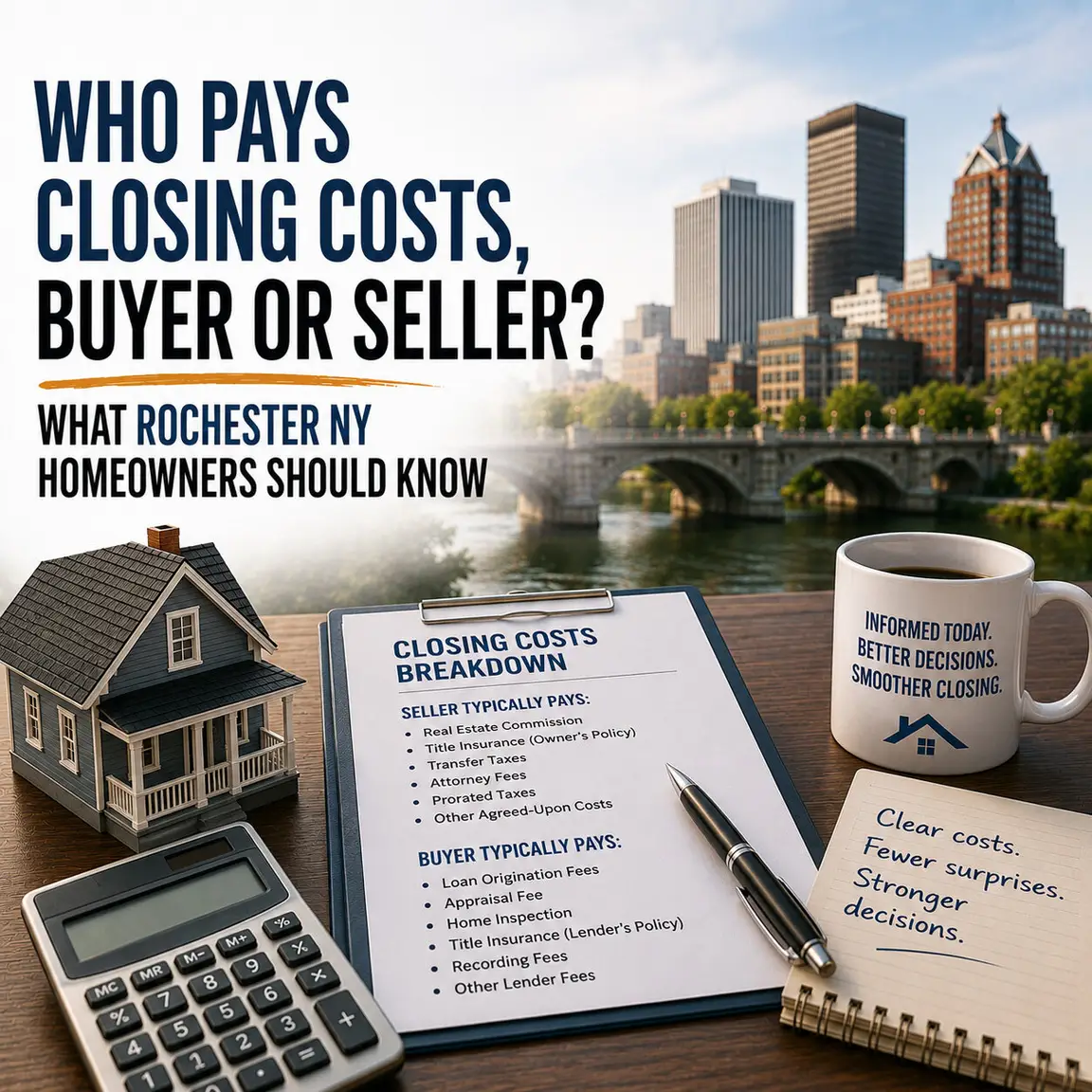 Who Pays Closing Costs, Buyer or Seller? What Rochester NY Homeowners Should Know