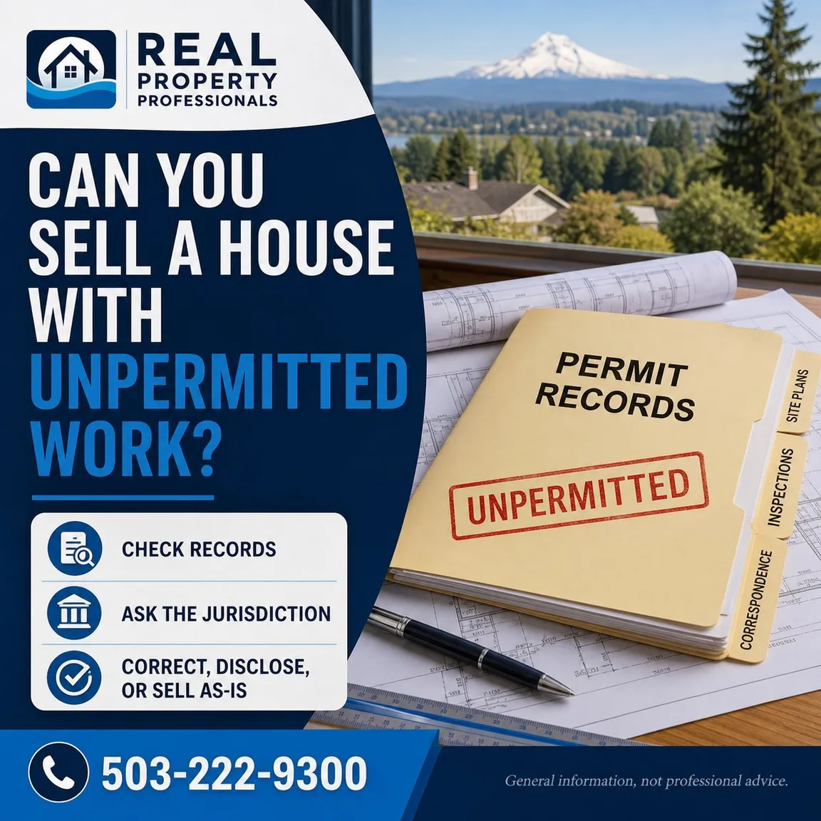 Can You Sell an Oregon House With Unpermitted Work? - Real Property Professionals