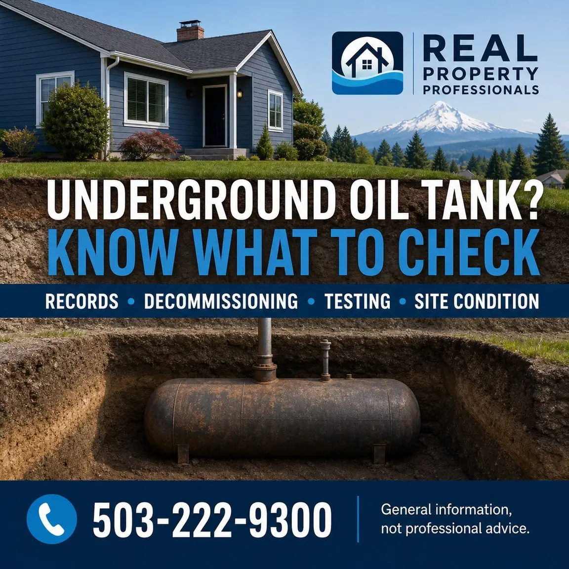 What Happens When an Oregon House Has an Underground Oil Tank? - Real Property Professionals