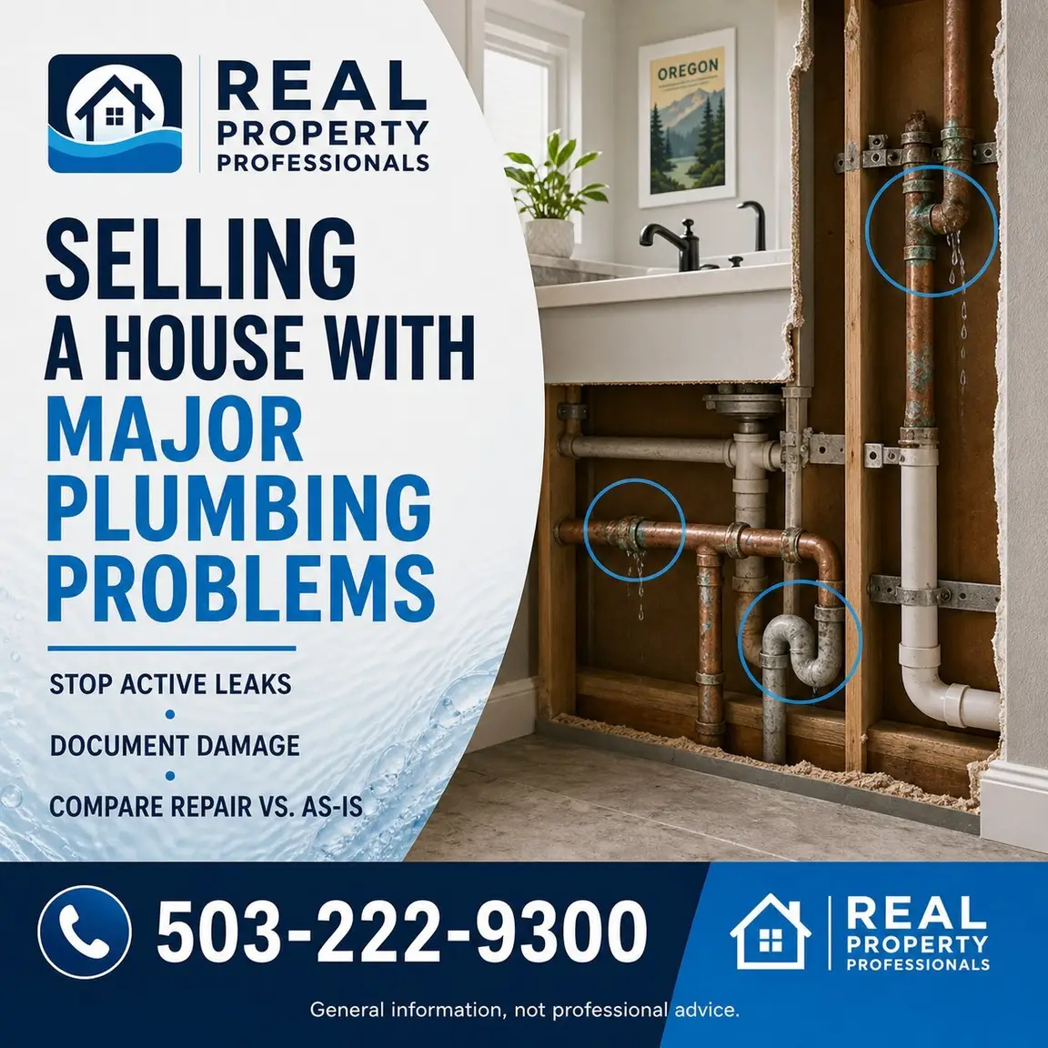 Selling an Oregon House With Major Plumbing Problems - Real Property Professionals