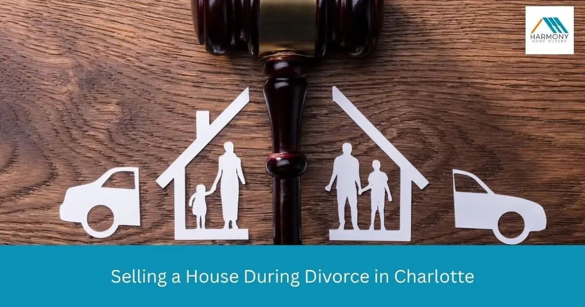 Couple dividing a Charlotte, NC marital home during divorce, reviewing sale options