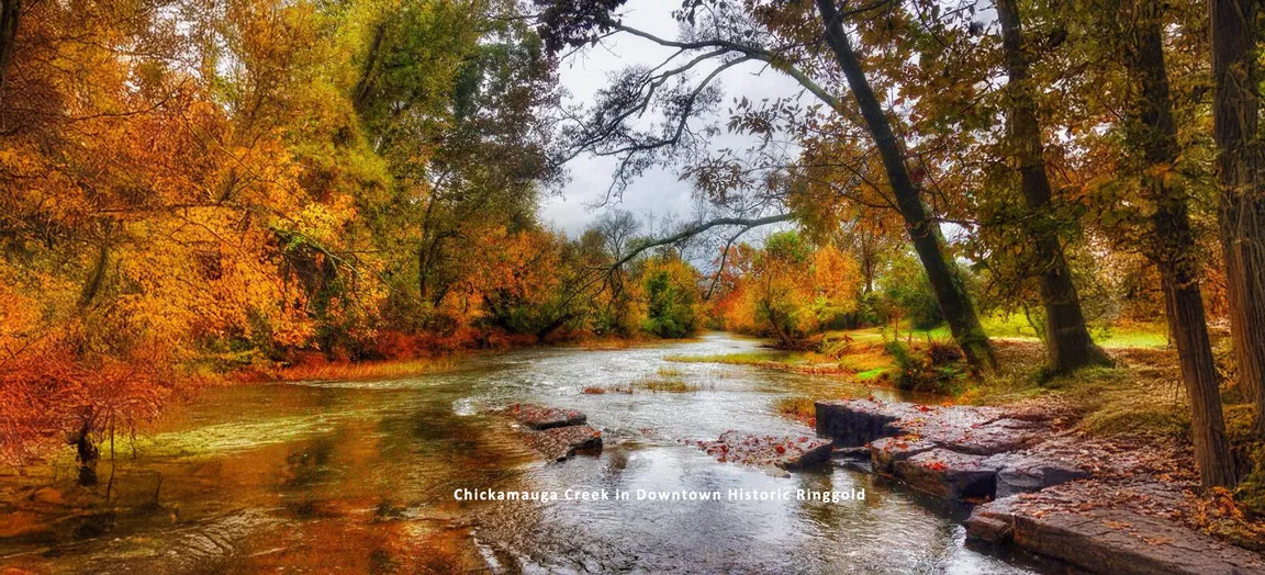 Chickamauga Creek in Downtown Historic Ringgold.