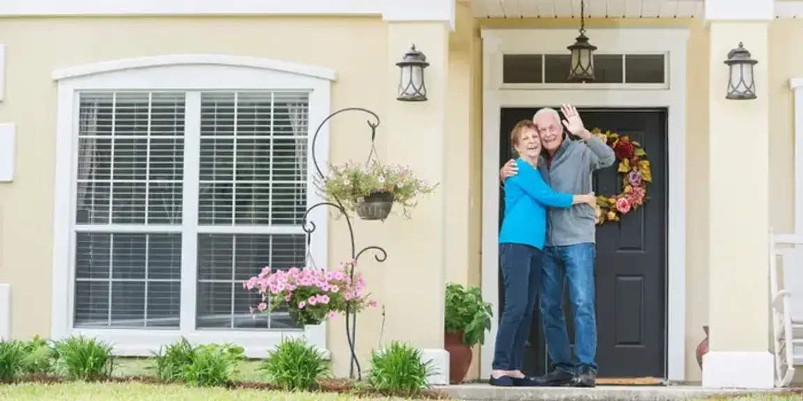 old couple happy for your house