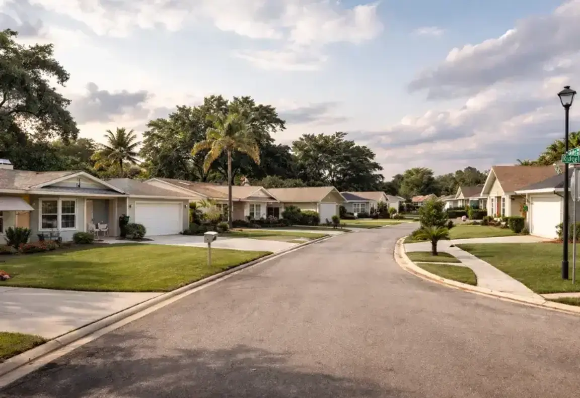 single family homes in a Florida neighborhood