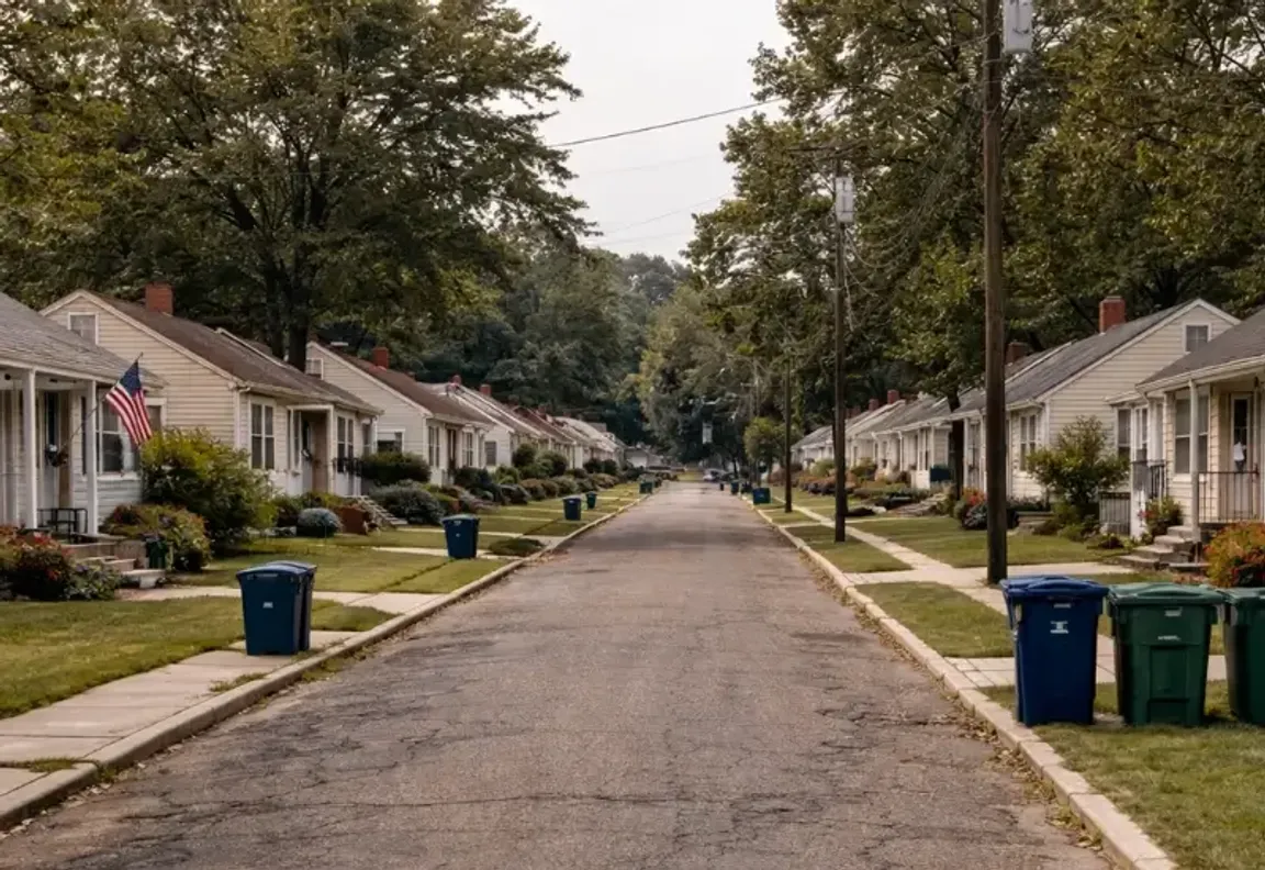 single family homes in a North Carolina neighborhood