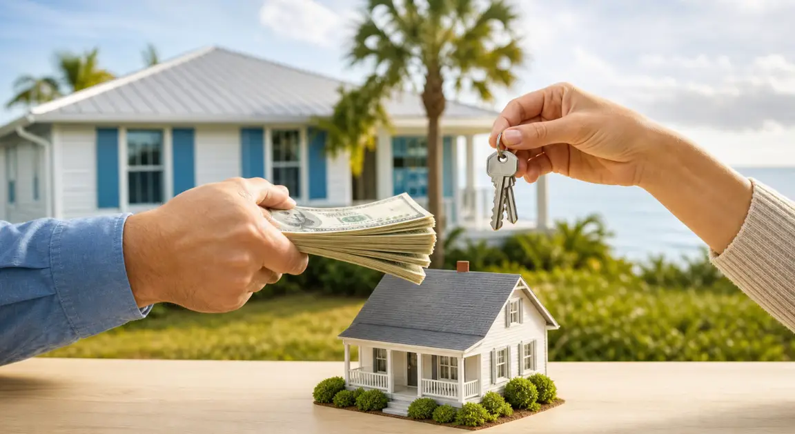 Illustration of a direct cash home sale in Lincolnville, St. Augustine, Florida
