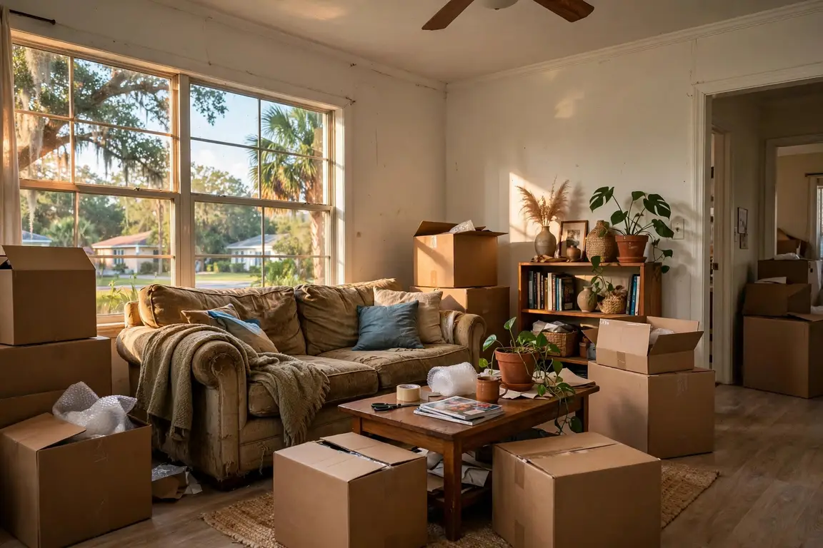 Cluttered Jacksonville house sold as-is without cleaning out before the sale