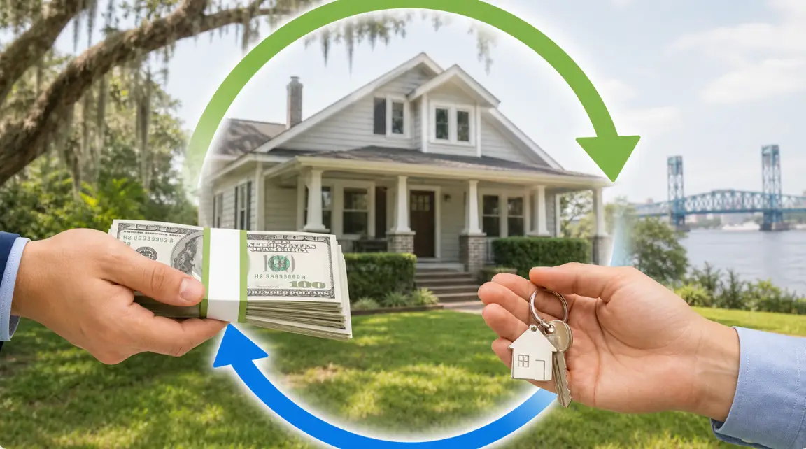 Cash home sale illustration for a house in Ortega, Jacksonville